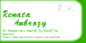 renata ambrozy business card